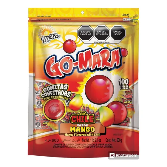 Go-mara Gomitas Con Chile Sabor Mango