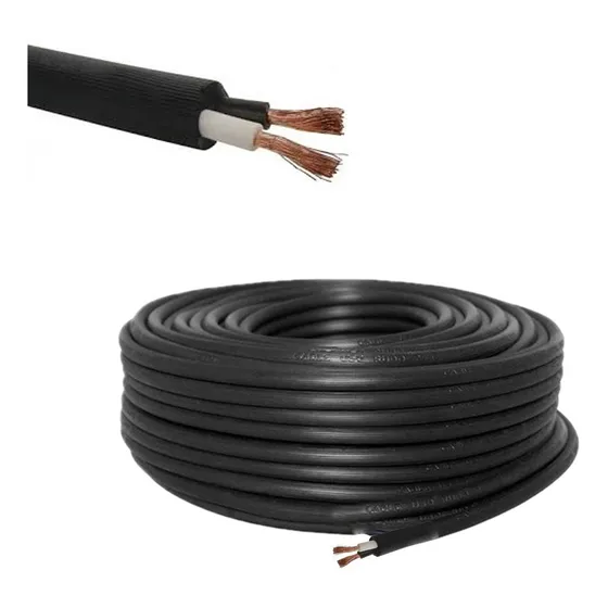 25 Mts Cable Uso Rudo Calibre 2 X 12 100% Cobre Argos Cubierta Negro