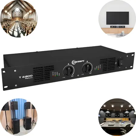 Amplificador Taramps T2800 2 Canais 400w 110/220v Preto 800 W 127/220v