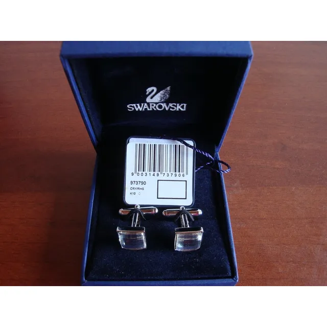 Yuntas Swarovski Plateadas Nuevas Originales