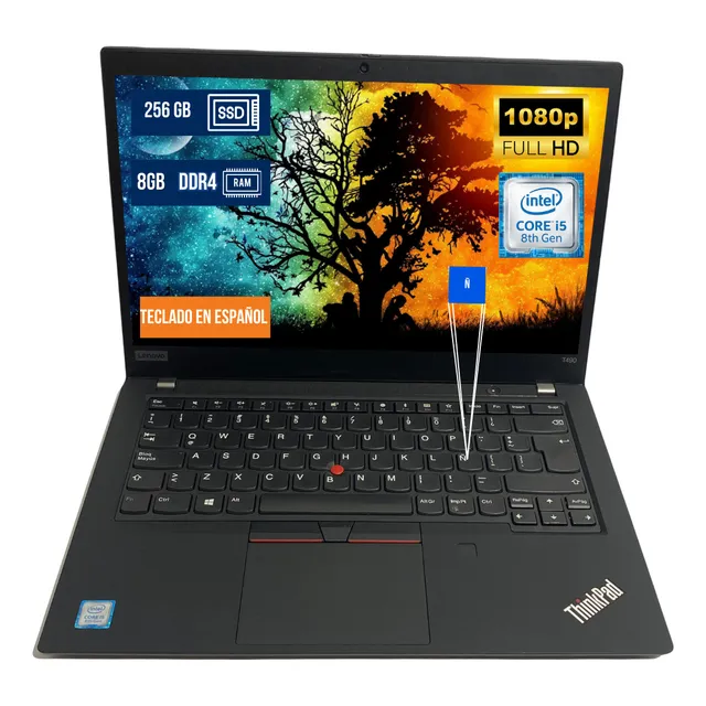Lenovo T490 Thinkpad Core I5 8va 8gb 256 Ssd 14  Fhd W10 Pro