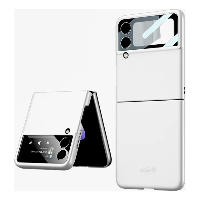 Case Estuche Carcasa Forro Funda Para Samsung Galaxy Z Flip 3 4 5 6 / Incluye Vidrio Templado Integrado Pantalla Exterior
