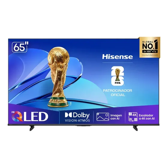 Smart tv Hisense 65 pulgadas Qled 65q6qv 4k Modo deporte con AI