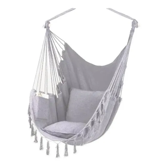 Silla Colgante Hamaca Paraguaya Tela Sillón Set Completo