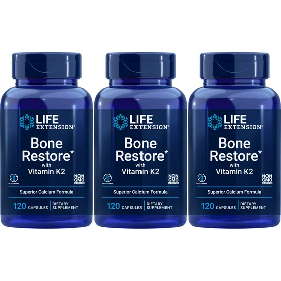 Suplemento Life Extension Bone Restore Con Vitamina K2 120 C