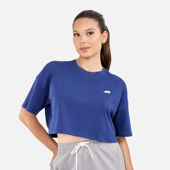 Polo Crop New Athletic Jimena Azul Mujer