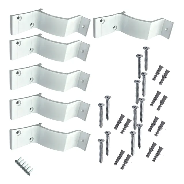 Kit 8 Suporte Escada Ambientes Externos Madeira E Aluminio
