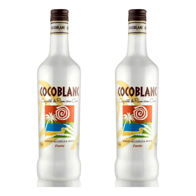 Rum Coquetel (kit 02 Un ) Coco Blanc Coquetel De Rum 670ml