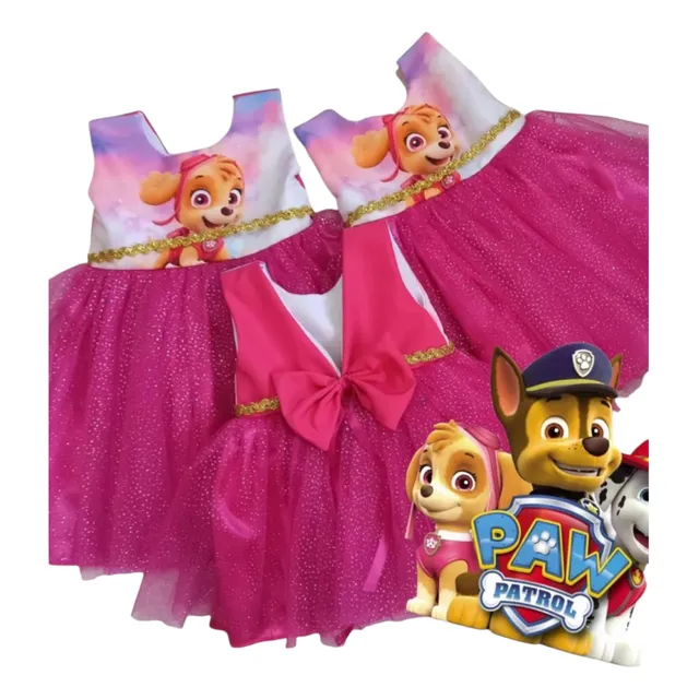 Vestido Niña Skye Paw Patrol Escarchado Fiesta