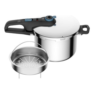 Panela De PressĂŁo Rochedo Inox Trendy 6 Litros Fechamento Externo Com Cesta De Vapor Panela De PressĂŁo Rochedo Inox Trendy 6 Litros Fechamento Externo Com Cesta De Vapor