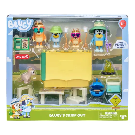 Juego De Campamento Bluey Figuras Camp Out Set Exclusivo