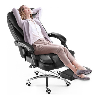 Cadeira De Escritório Presidente Com Apoio Para Os Pés Cor Preto Material Do Estofamento Couro Sintético Mulltx Cor Preto Cadeira De Escritório Presidente Com Apoio Para Os Pés Cor Preto Material Do Estofamento Couro Sintético Mulltx Cor Preto
