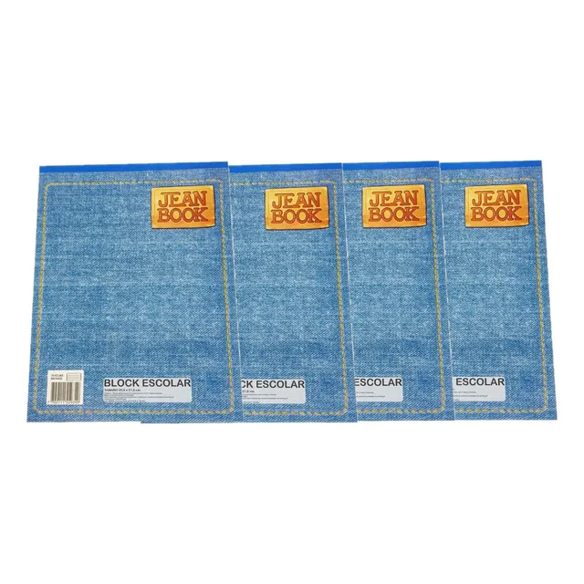 Block Bond Carta Rayas 70h Jean Book Norma X4 Unidades