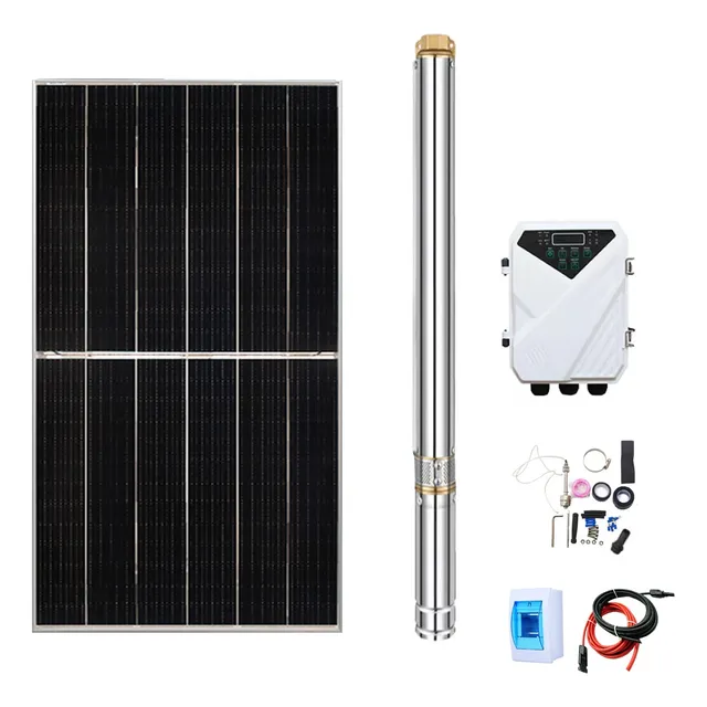Kit Bomba Solar Sumergible 24v 2 Pulgadas Panel Solar 440w