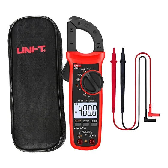 Amperímetro Tenaza Ut201+ True Rms 600v Ac/dc 400a Ac Uni-t