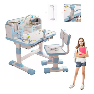 Juego De Escritorios Y Sillas Para Niños +corrector +lámpar Juego De Escritorios Y Sillas Para Niños +corrector +lámpar