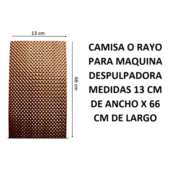 Camisa O Rayo Para Despulpadora De Cafe 3pulgada 66cm X 13cm