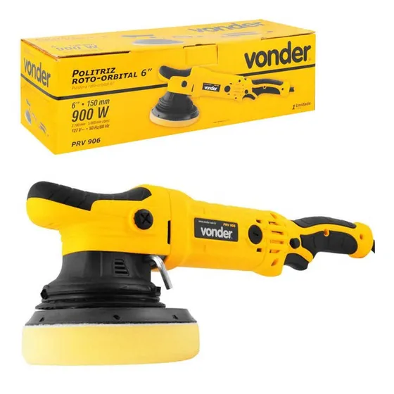 Politriz Roto Orbital 6 900w, Prv906 Vonder 127v Cor Amarelo