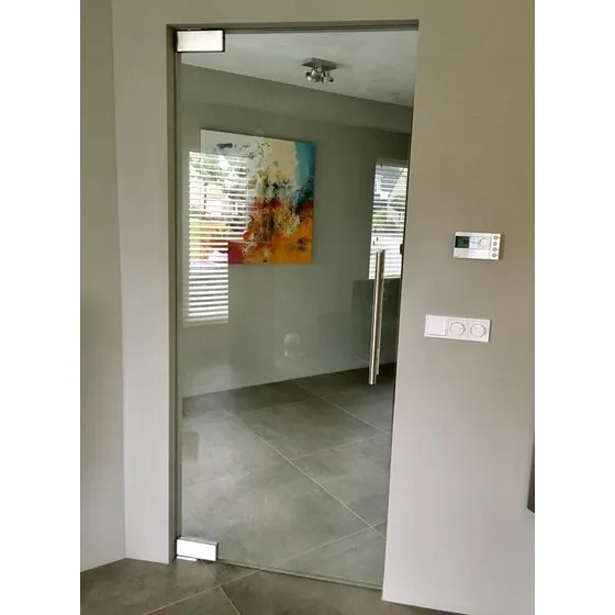 Puerta Blindex Completa Vidrio + Herrajes + Caja De Freno
