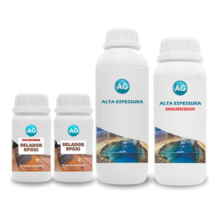 Resina Epóxi Ag De Alta Espessura Com 1kg + Selador Cor Transparente Resina Epóxi Ag De Alta Espessura Com 1kg + Selador Cor Transparente