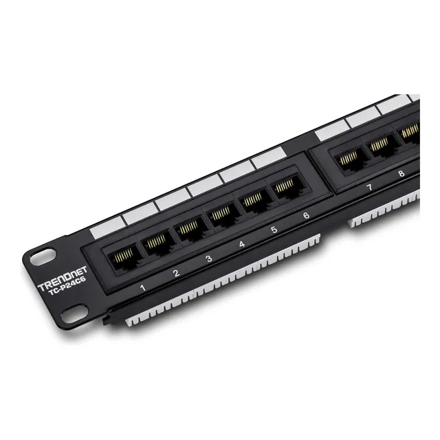 Panel De Conexión Sin Blindaje Cat6 De 24 Puertos Trendnet,