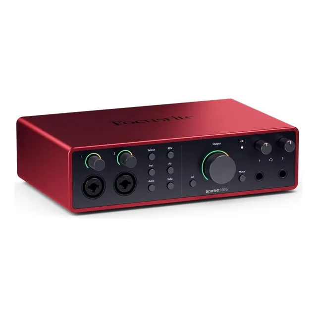Interfaz De Audio Focusrite Scarlett 16i16 4th Gen Color Rojo