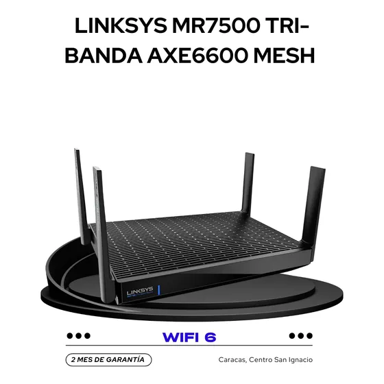Linksys Mr7500 Tri-banda Axe6600 Mesh Wifi 6e Router Amz