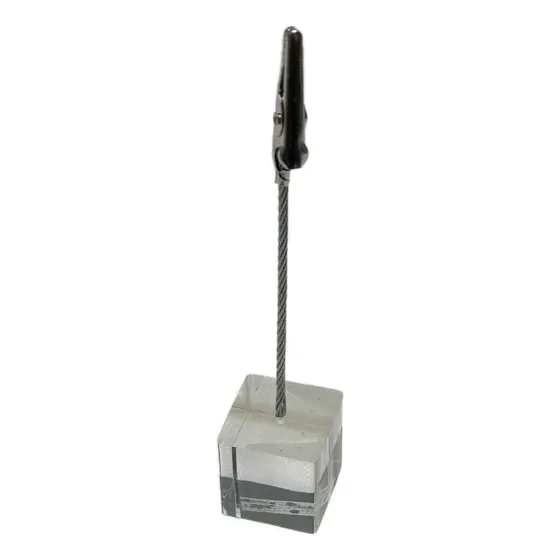 Porta Nota Acrilico Con Pinza De Metal