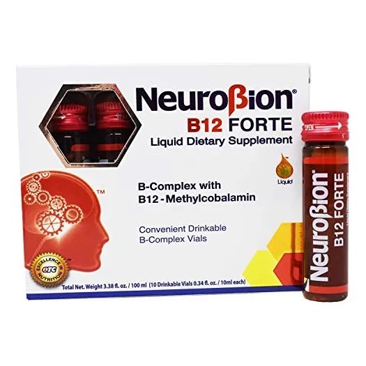 Suplemento Neurobion Megabition B12 Forte, 10 Frascos De 10 