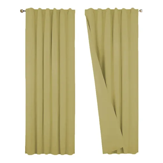 Juego Cortinas Blackout Textil Vinilico 2,10x1,40 M 2 Paños