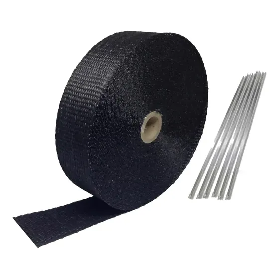 Manta Térmica Preta Termotape P/ Escapamento 10 Metros 6 Zip — foto 2
