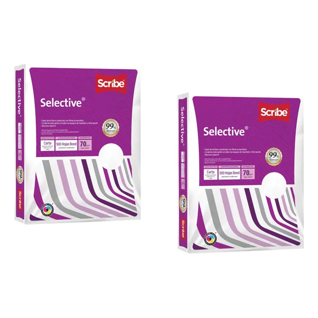 Papel Selective Bond Blanco Carta - (1000 Hojas) Sin Factura Blanco