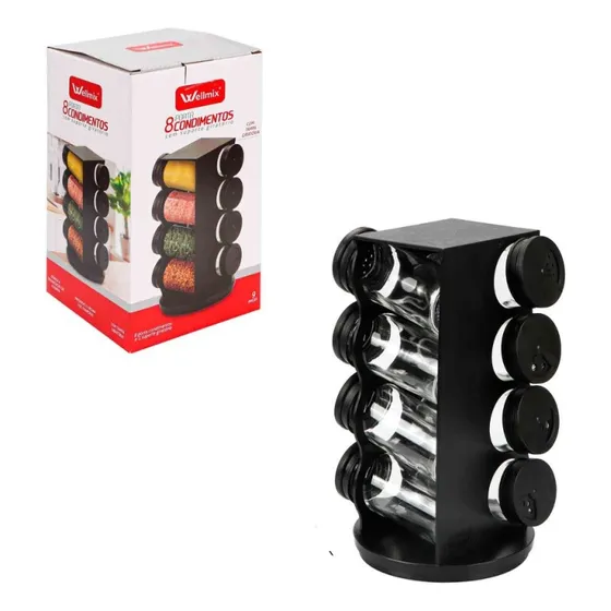 Porta-temperos Wellmix Porta Tempero Cor Preto