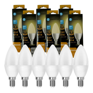 Pack 6 Uds Foco Aigostar Led C37 E14 Luz Calido 7w 3000k Pack 6 Uds Foco Aigostar Led C37 E14 Luz Calido 7w 3000k