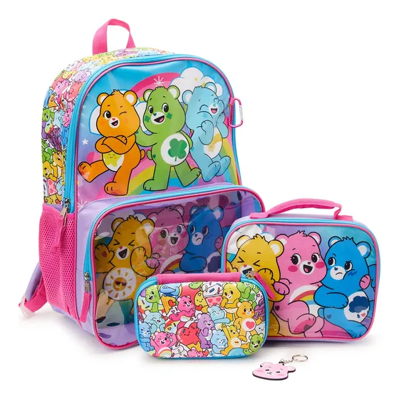 Set Bolso Combo Escolar De Ositos Cariñositos Para Niñas