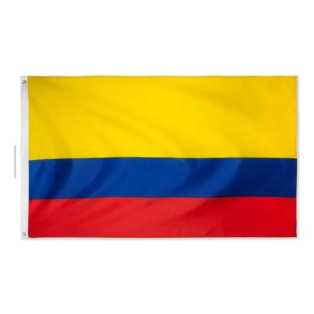 Bandera De Colombia 60x90 Cms Estampada Poliéster, 2 Ojales 