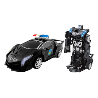 Carrinho Vira Robo Carro Bate Volta Preto Luz Led Infantil Carrinho Vira Robo Carro Bate Volta Preto Luz Led Infantil