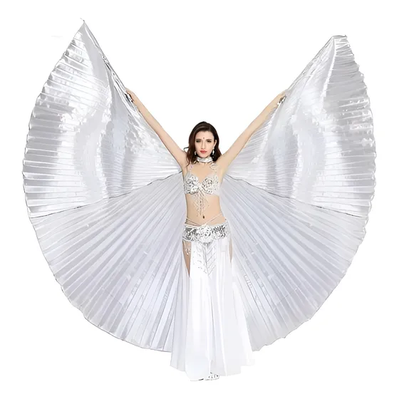 Alas Danza Tipo Capa -danza Árabe- Cristiana. Lame Plateado