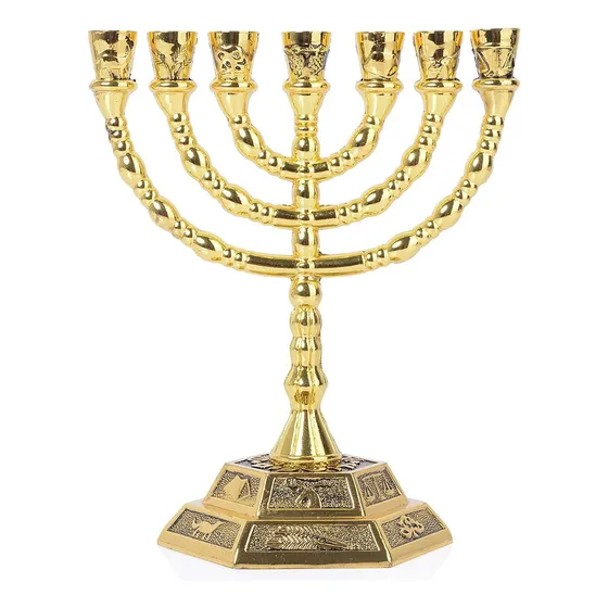 Candelabro Brtagg Menorah, 12 Tribus, 7 Ramas
