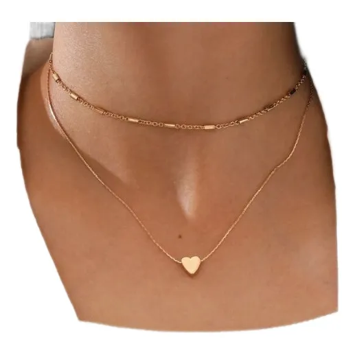 Collar De 2 Piezas De  Cadena Con Diseño 
