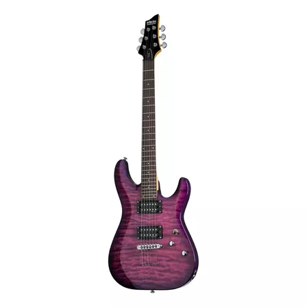 Guitarra eléctrica Schecter C-6 Plus de tilo electric magenta con diapasón de palo de rosa