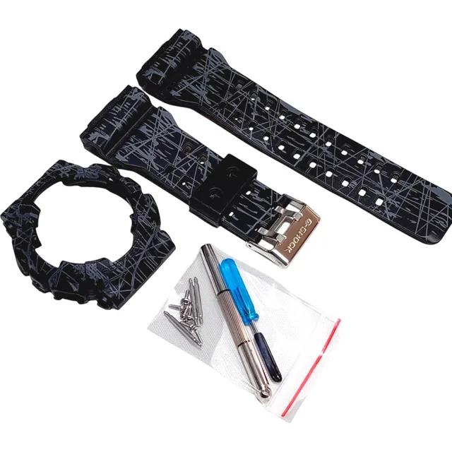 Correa + Bisel Para Casio G-shock Ga100 / 110 / 120 - Camufl