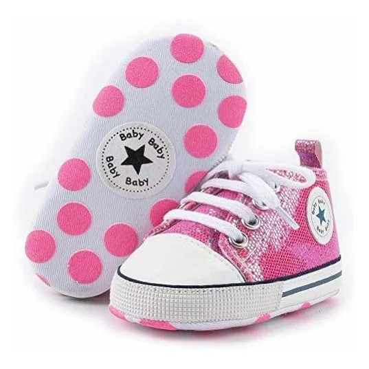 Bebé Niños Niñas Estrella Alta Zapatilla De Alta R31qc