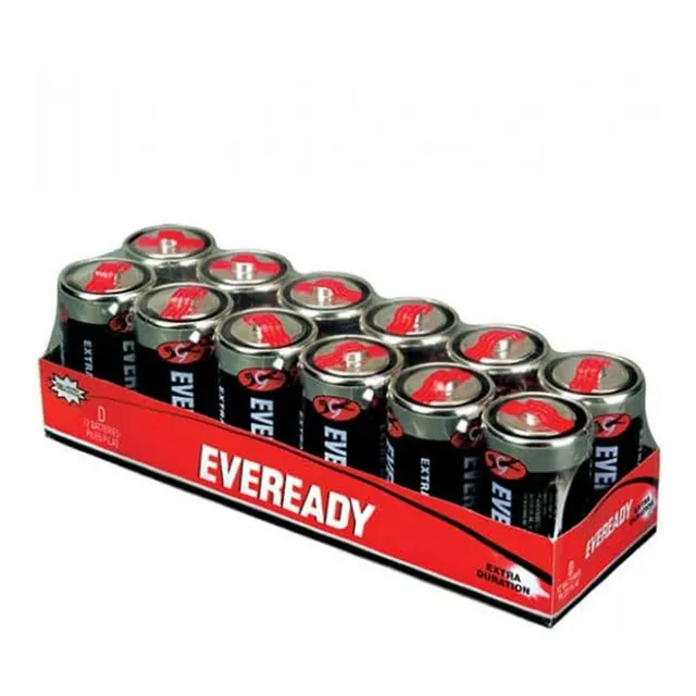 Pack 12 Pilas Eveready D Super Heavy Duty / Tecnocenter