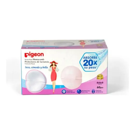 Pigeon Absorbente De Leche Honeycomb 60 Pcs