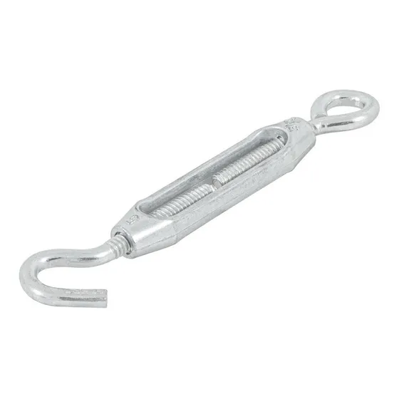 Tensor Zinc Para Cable 3/16' Gancho - Argolla En Acero Fiero