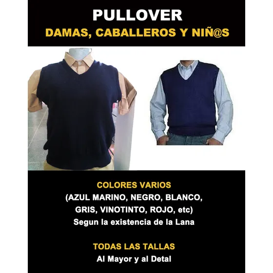 Pullover De Lana Empresariales O Escolares, Sweater