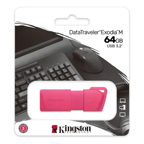 Pendrive Kingston DataTraveler Exodia KC-U2L64-7LN 64GB 3.2 Gen 1 rosa