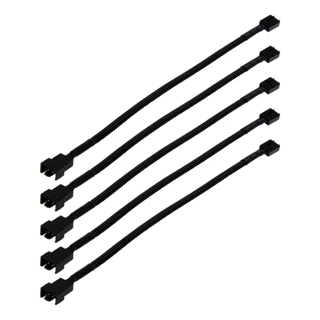 Cable Extension Ventilador Pc Pwm 4 Pin De 26cm - 5 Piezas