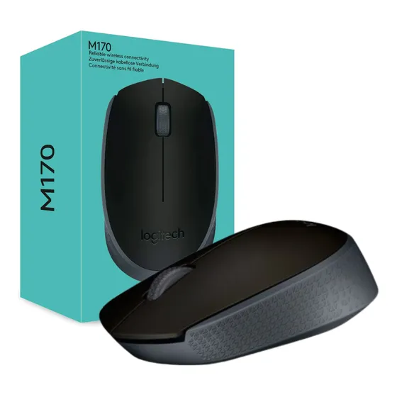 Mouse Logitech Sem Fio M170 Rc/nano C/pilha - Original C/nf